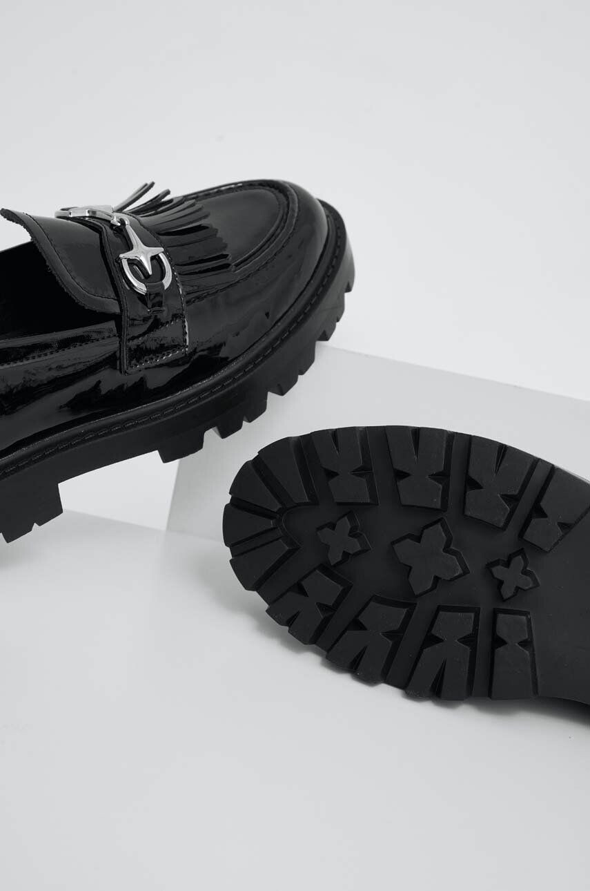 Answear Lab mocasini femei culoarea negru cu toc plat - Pled.ro