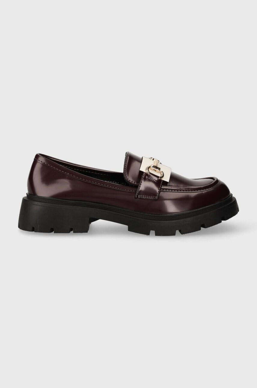 Answear Lab mocasini femei culoarea bordo cu platforma - Pled.ro