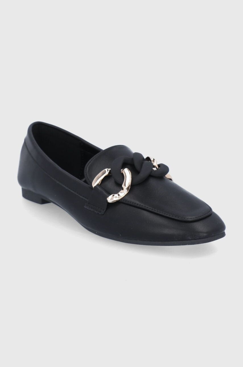 Answear Lab Mocasini femei culoarea negru cu toc plat - Pled.ro