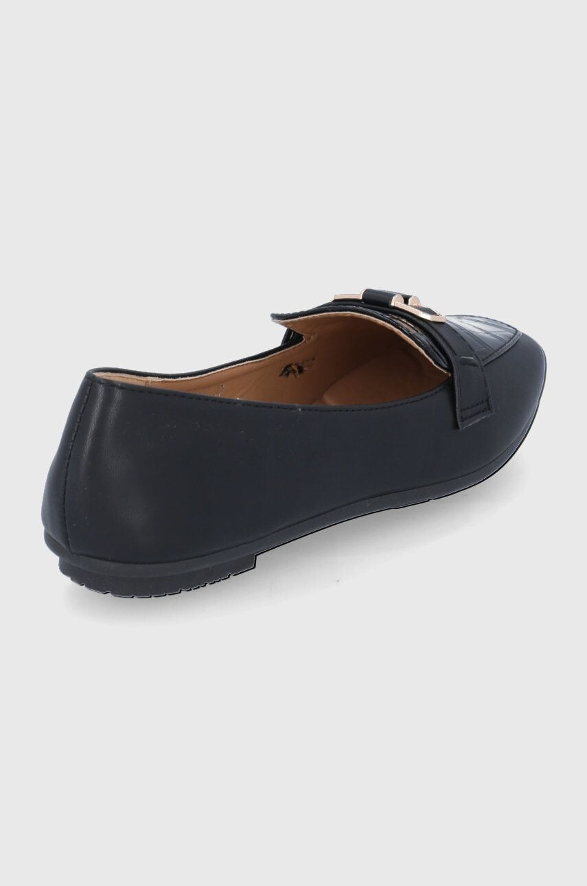 Answear Lab Mocasini femei culoarea negru cu toc plat - Pled.ro