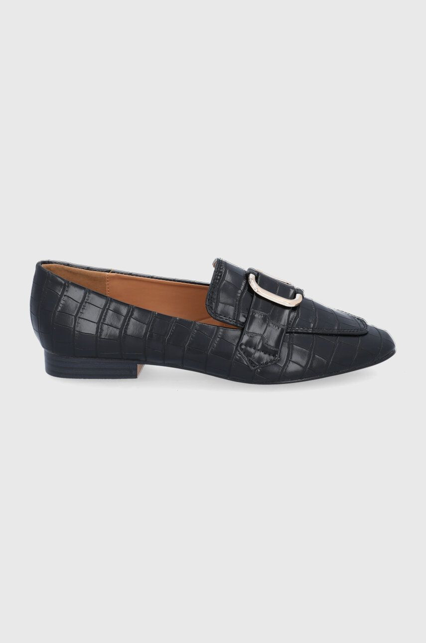 Answear Lab Mocasini femei culoarea negru cu toc plat - Pled.ro