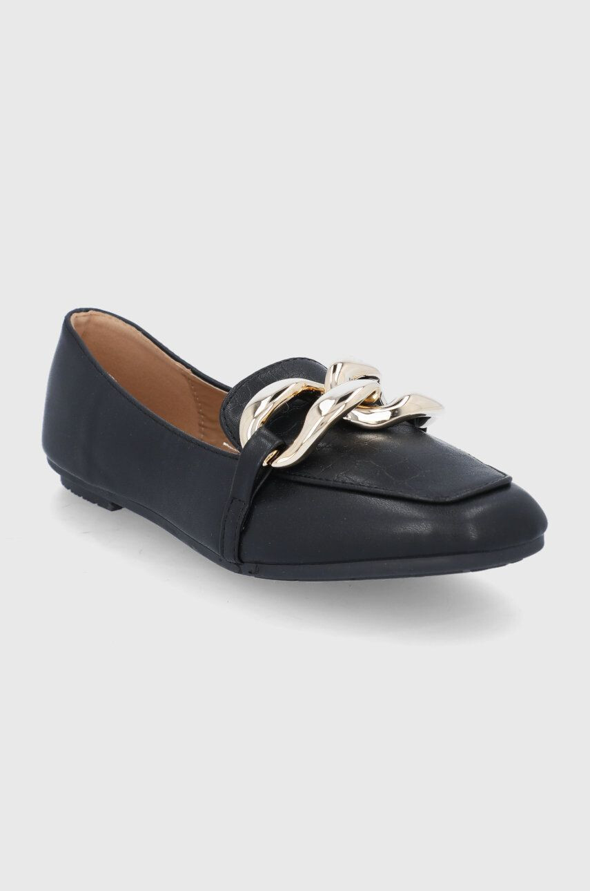 Answear Lab mocasini femei culoarea negru cu toc plat - Pled.ro