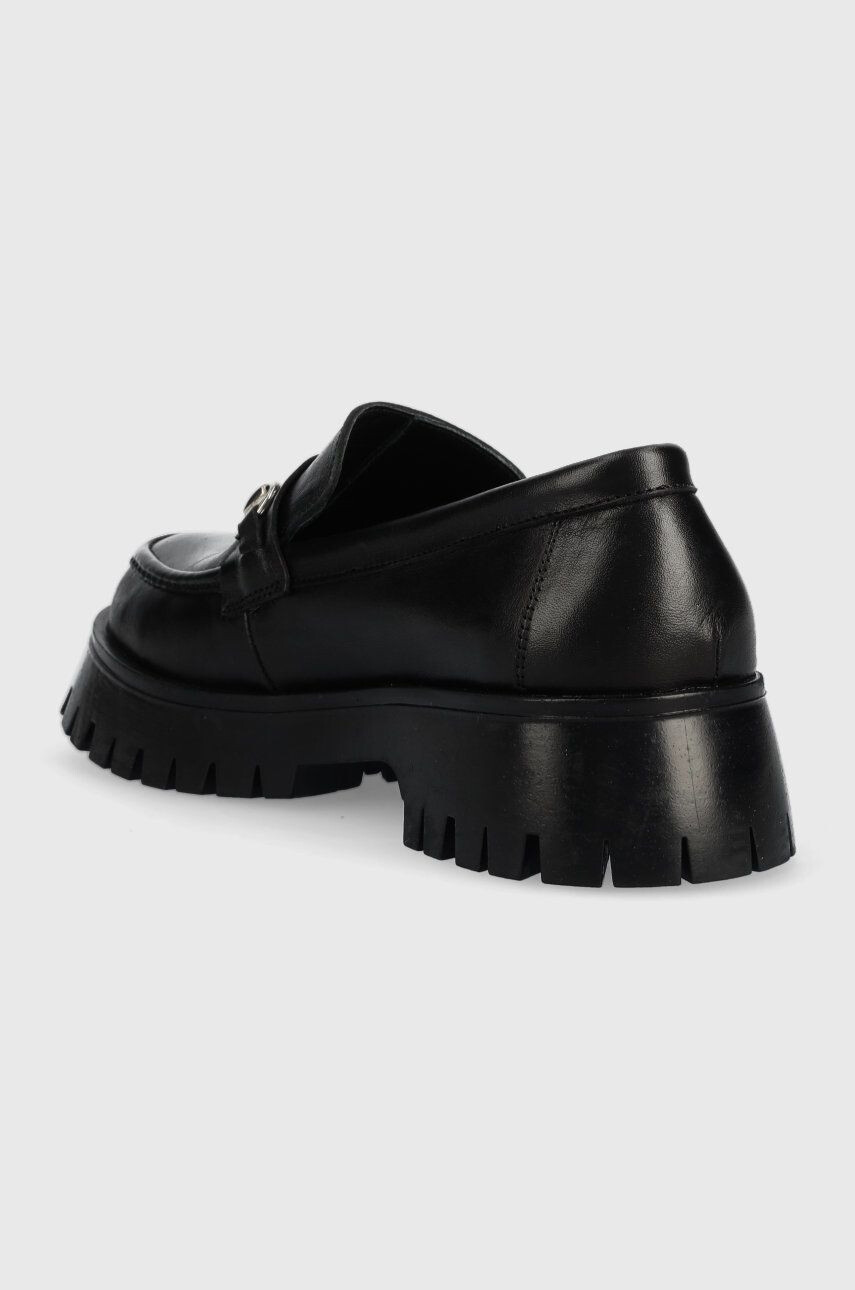 Answear Lab mocasini de piele femei culoarea negru cu platforma - Pled.ro