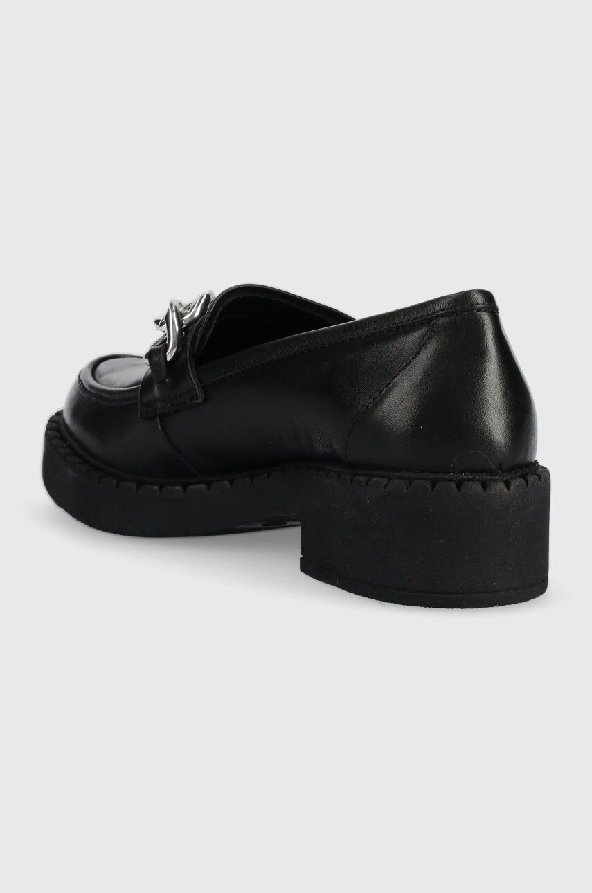 Answear Lab mocasini de piele femei culoarea negru cu platforma - Pled.ro