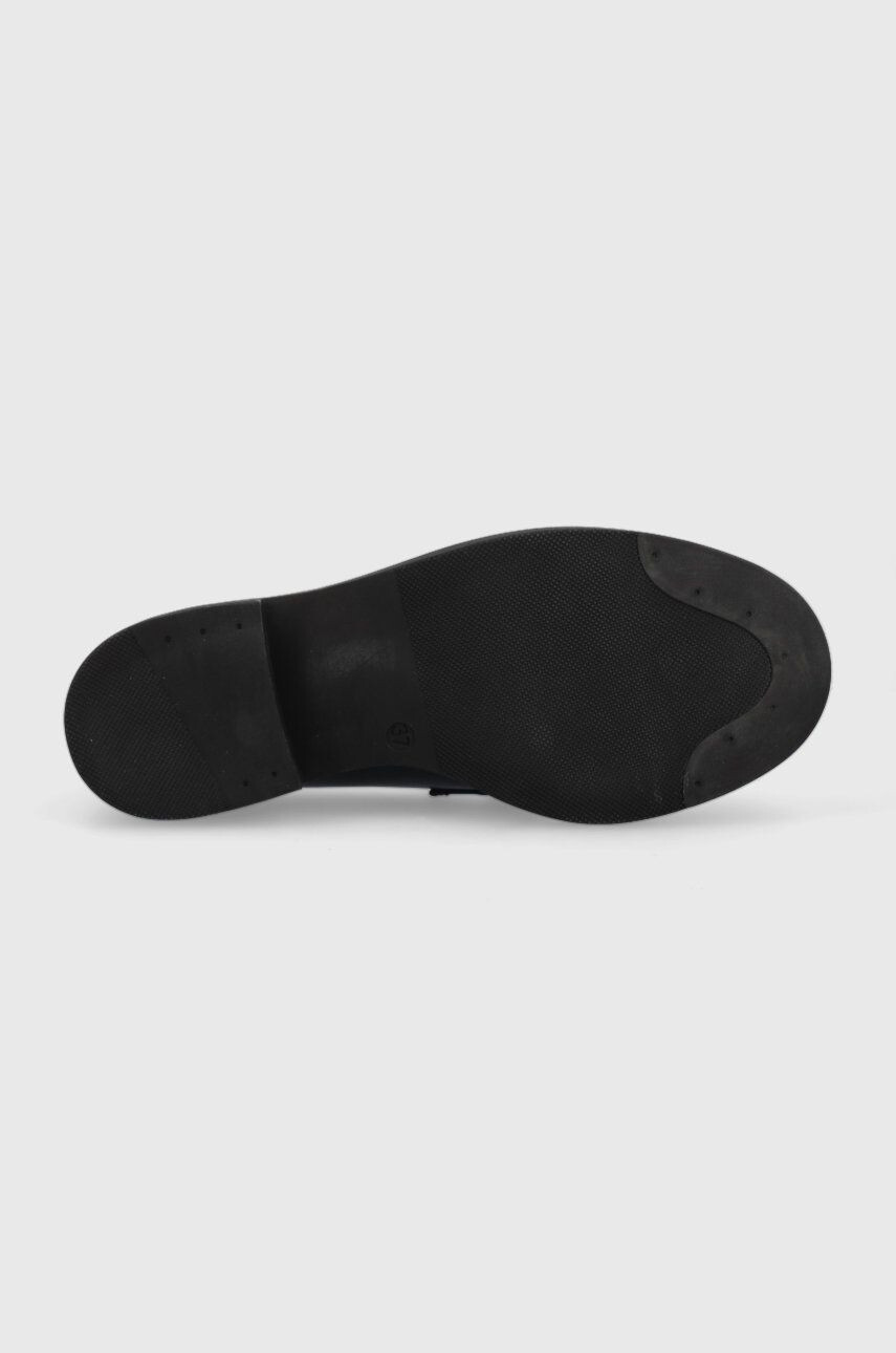 Answear Lab mocasini de piele femei culoarea negru cu platforma - Pled.ro