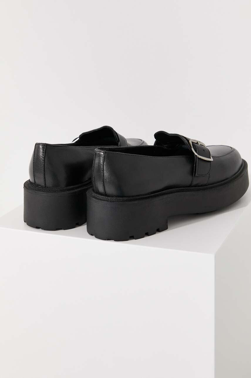 Answear Lab mocasini de piele femei culoarea negru cu platforma - Pled.ro