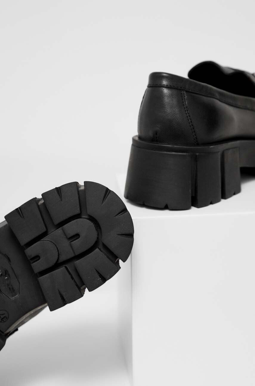 Answear Lab mocasini de piele X limited collection NO SHAME femei culoarea negru cu platforma - Pled.ro