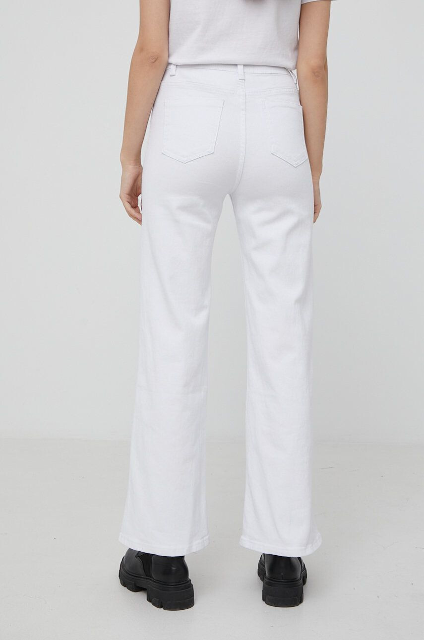 Answear Lab pantaloni femei culoarea alb high waist - Pled.ro