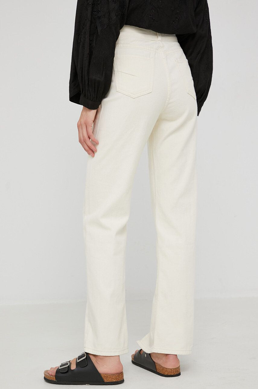 Answear Lab pantaloni femei culoarea bej drept high waist - Pled.ro