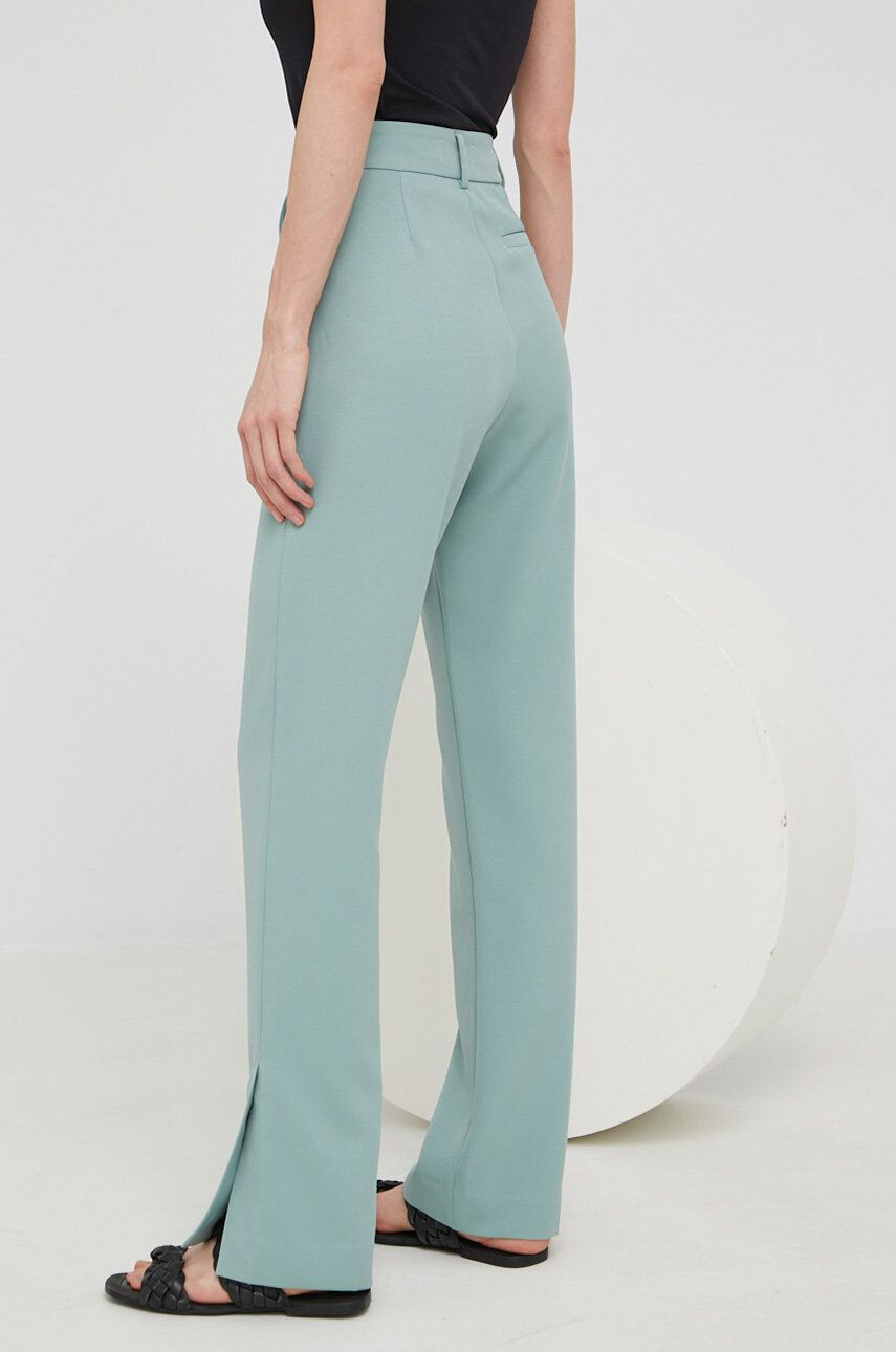 Answear Lab pantaloni femei culoarea verde drept high waist - Pled.ro