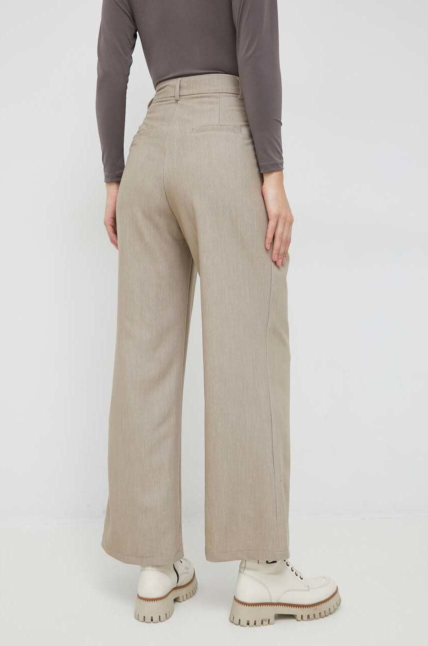 Answear Lab pantaloni femei culoarea bej drept high waist - Pled.ro