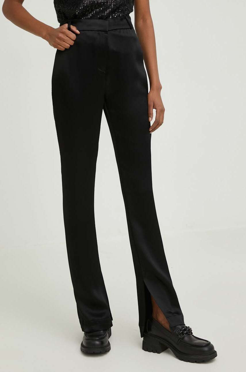 Answear Lab pantaloni femei culoarea negru evazati high waist - Pled.ro