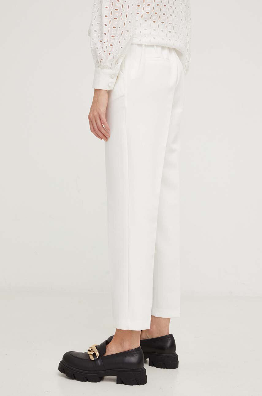 Answear Lab pantaloni femei culoarea alb drept high waist - Pled.ro