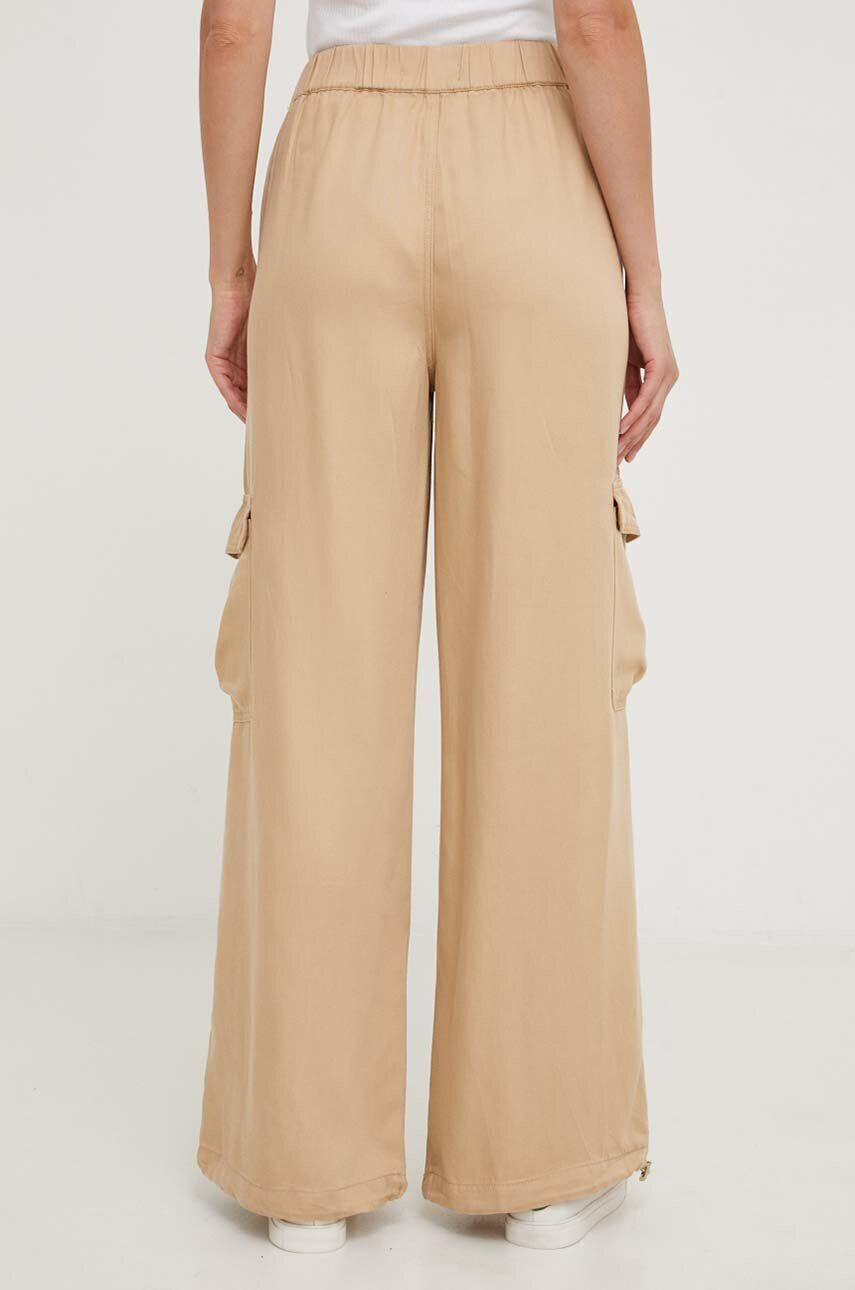 Answear Lab pantaloni femei culoarea maro lat high waist - Pled.ro