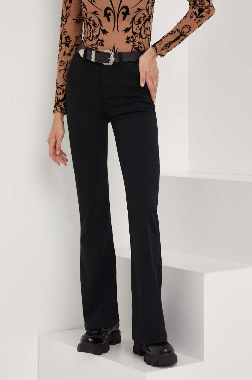 Answear Lab pantaloni femei culoarea negru evazati high waist - Pled.ro