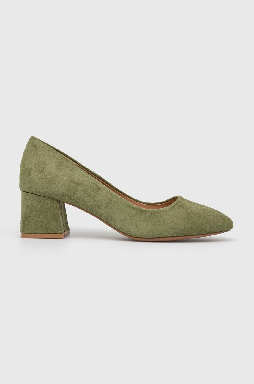 Answear Lab pantofi cu toc culoarea verde - Pled.ro