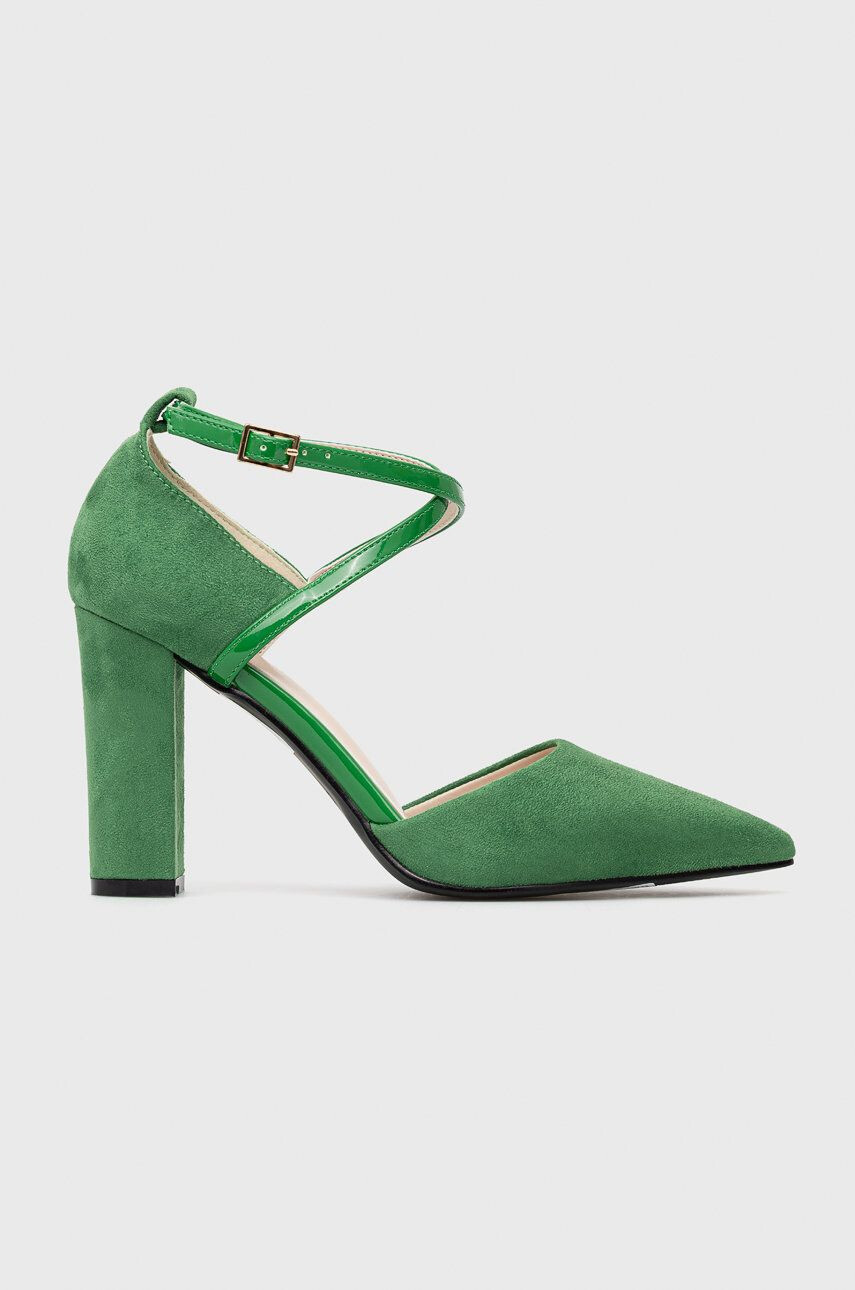 Answear Lab pantofi cu toc culoarea verde - Pled.ro