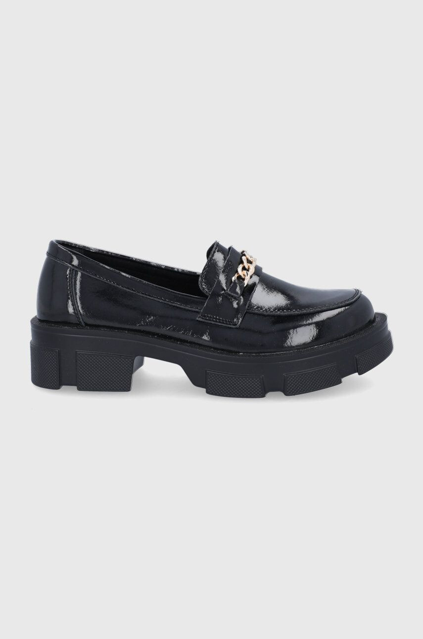 Answear Lab Pantofi de piele femei culoarea negru cu platformă - Pled.ro