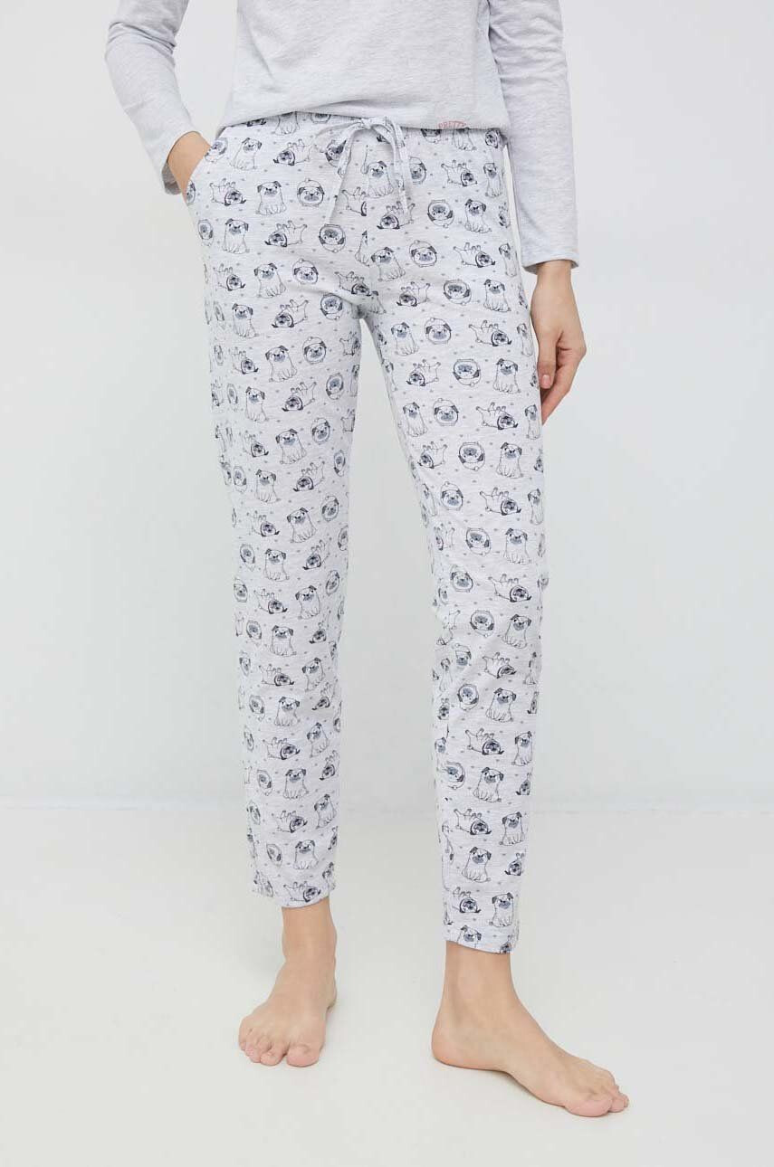 Answear Lab pijama femei culoarea gri - Pled.ro