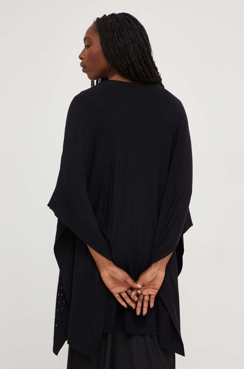 Answear Lab poncho culoarea negru light - Pled.ro