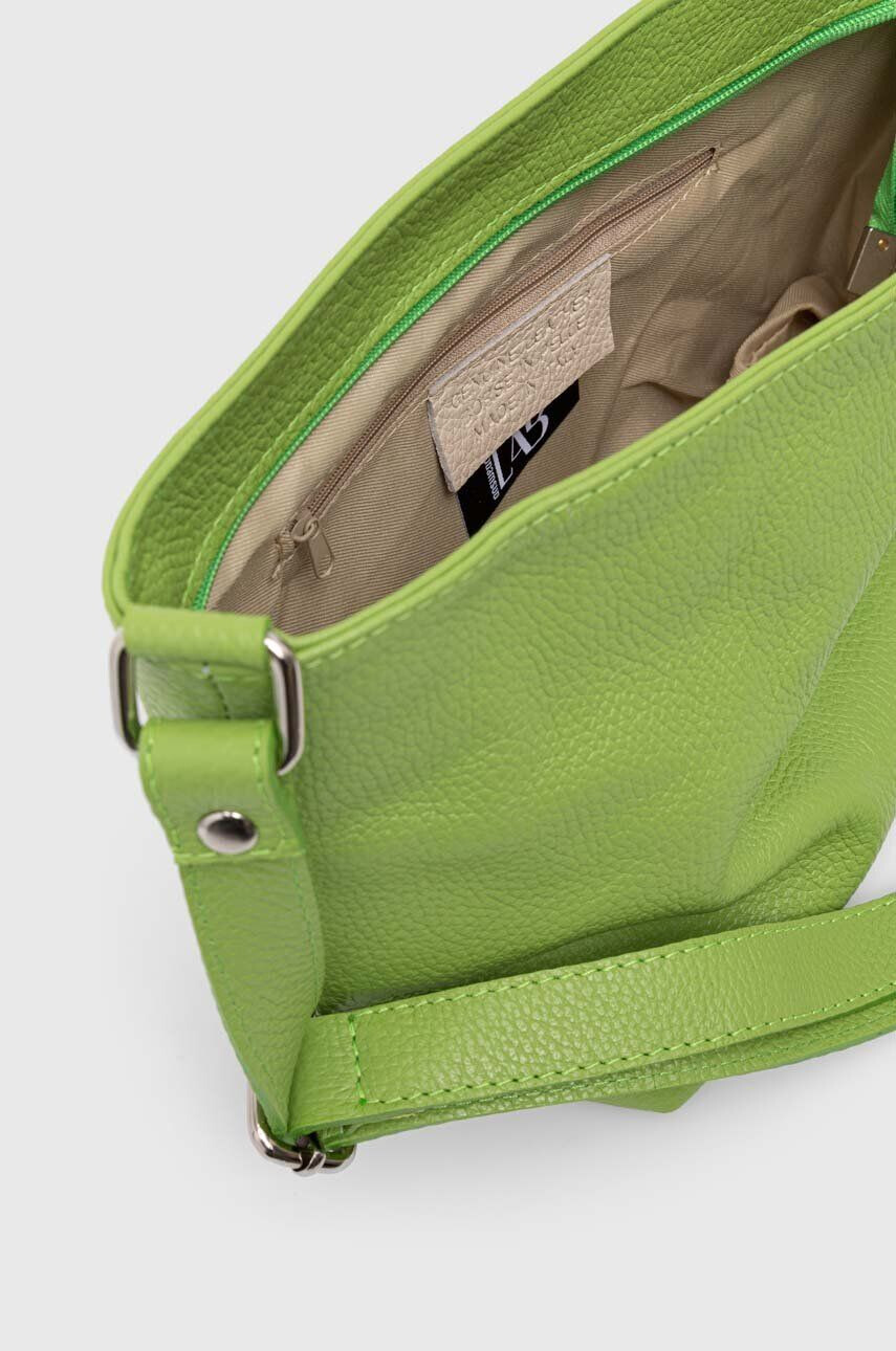 Answear Lab poseta de piele culoarea verde - Pled.ro