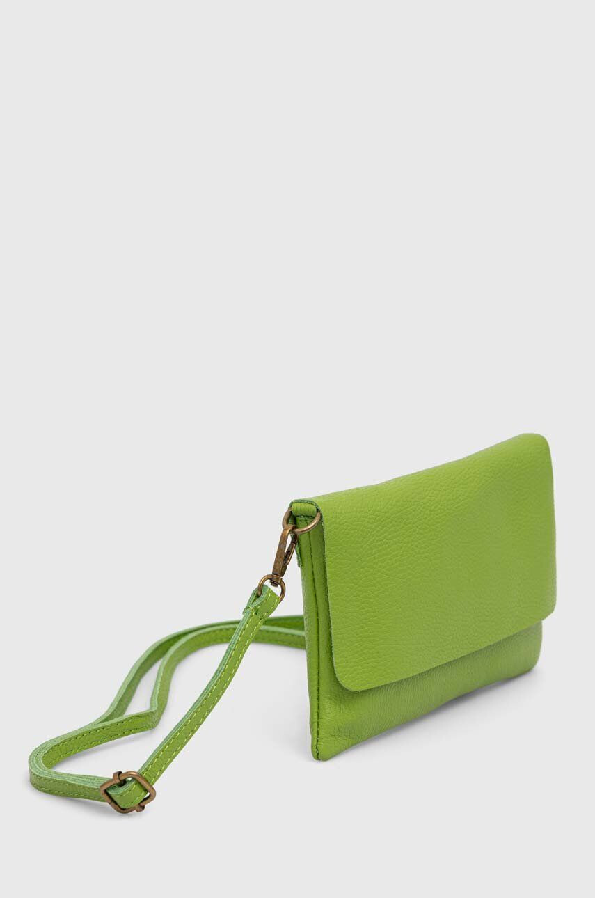 Answear Lab poseta piele culoarea verde - Pled.ro