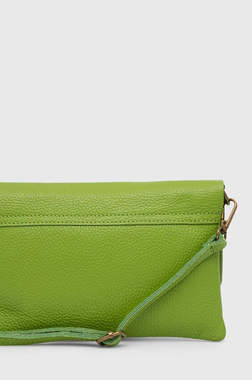 Answear Lab poseta piele culoarea verde - Pled.ro