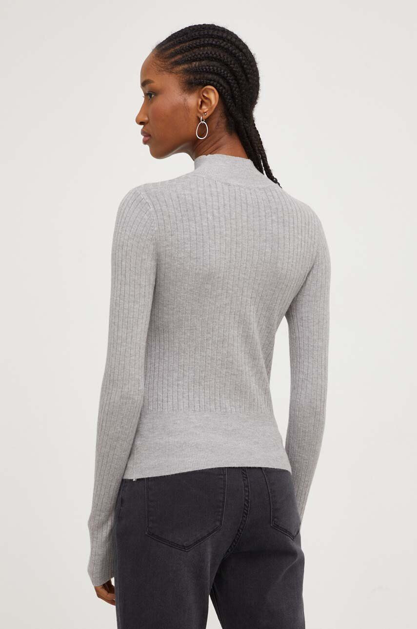 Answear Lab pulover femei culoarea gri light cu turtleneck - Pled.ro