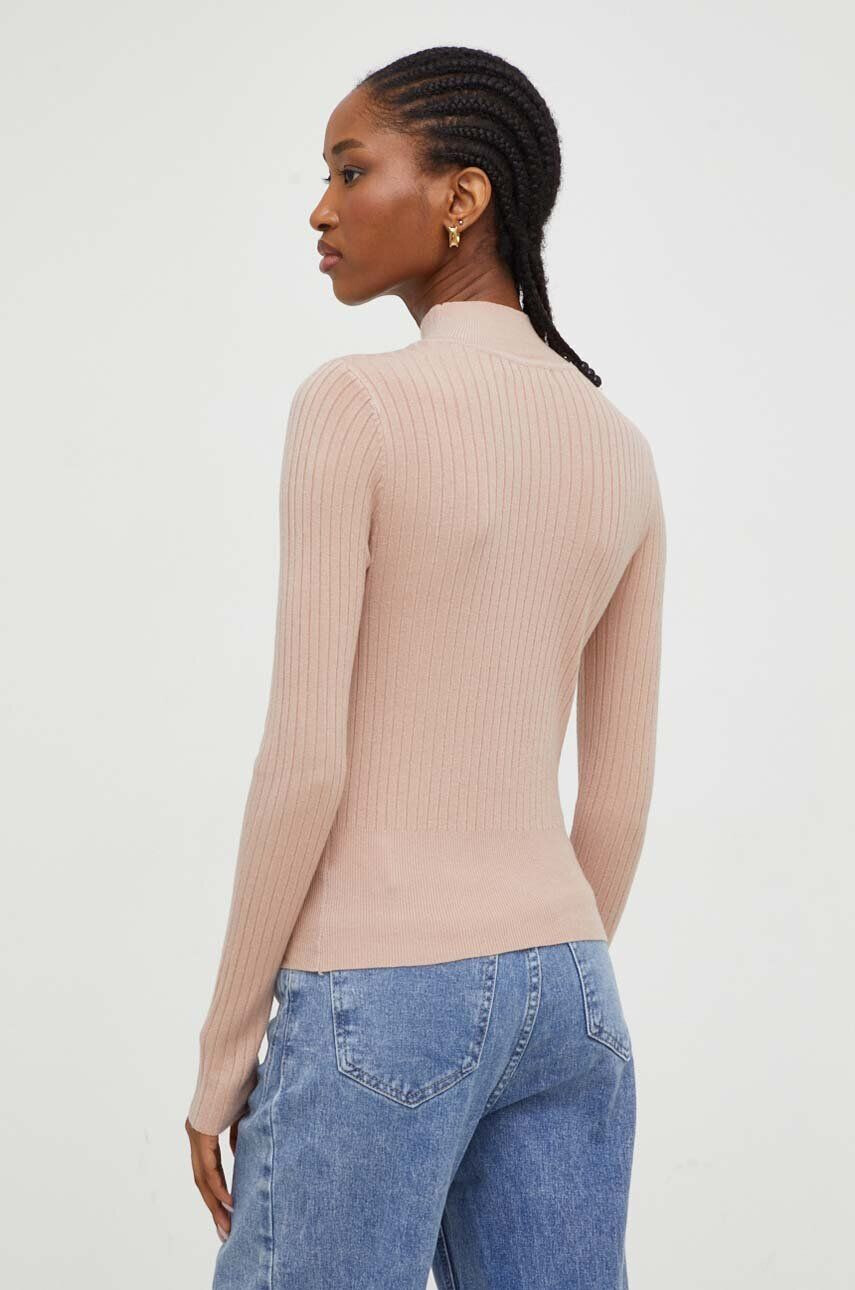 Answear Lab pulover femei culoarea bej light cu turtleneck - Pled.ro