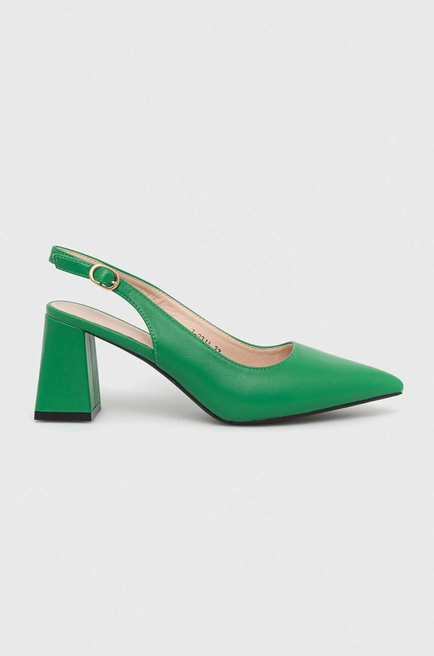 Answear Lab pumps culoarea verde - Pled.ro