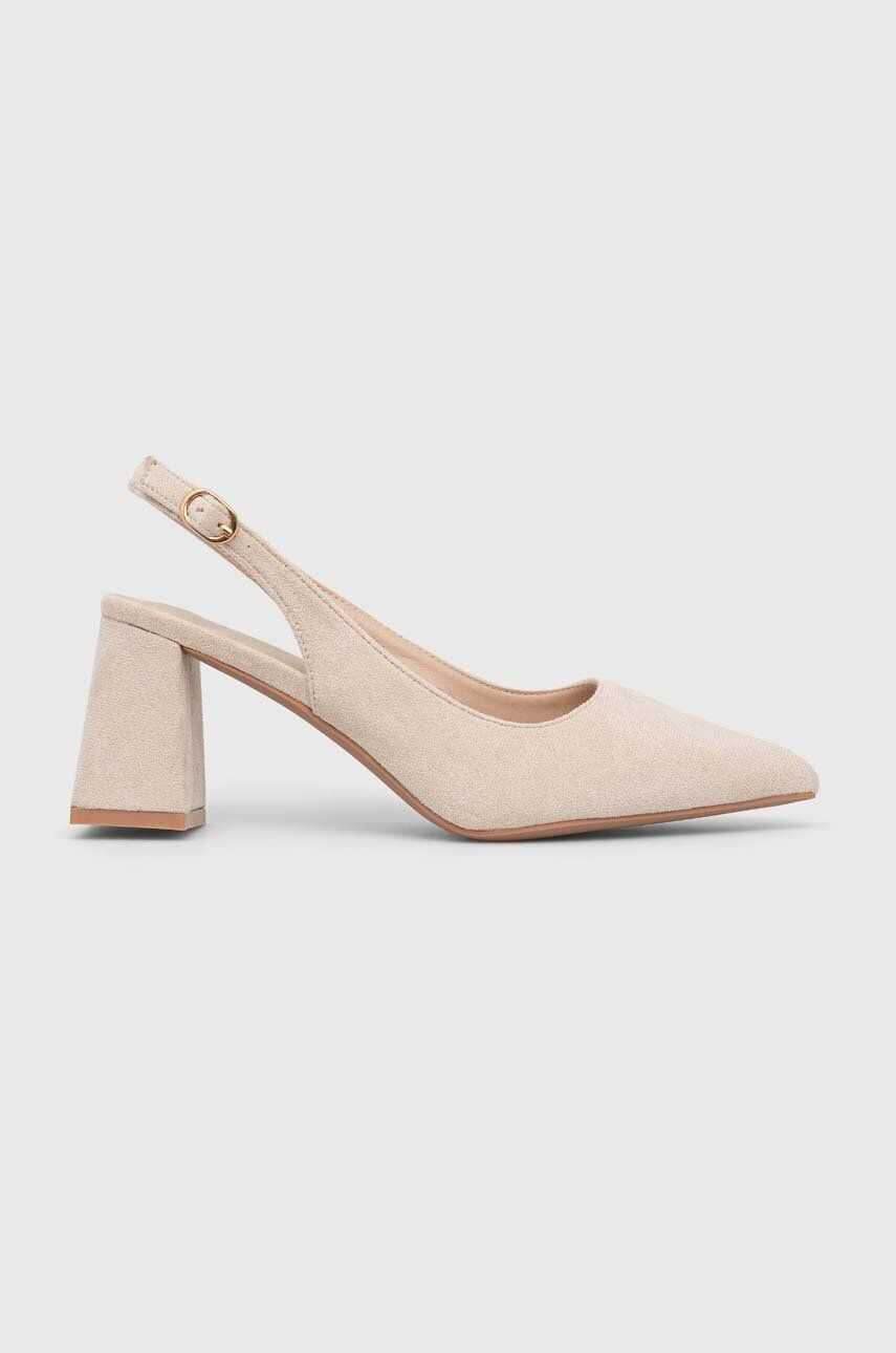 Answear Lab pumps culoarea bej - Pled.ro