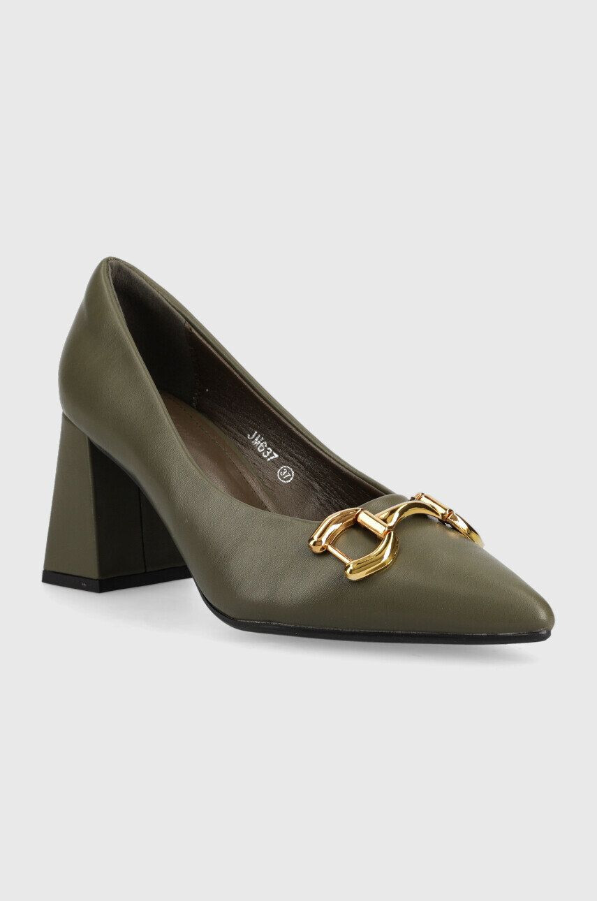 Answear Lab pumps culoarea verde - Pled.ro