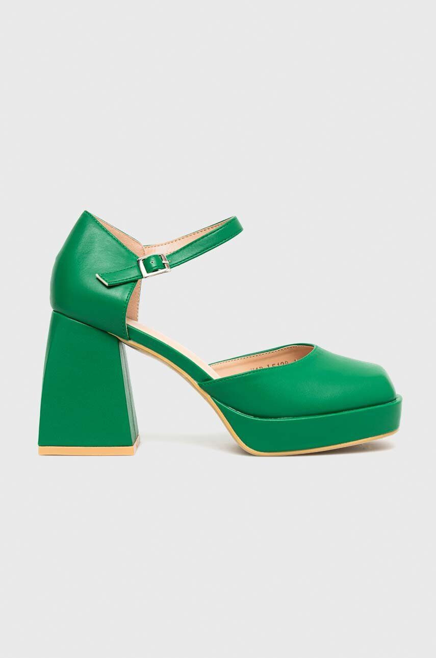 Answear Lab pumps culoarea verde - Pled.ro