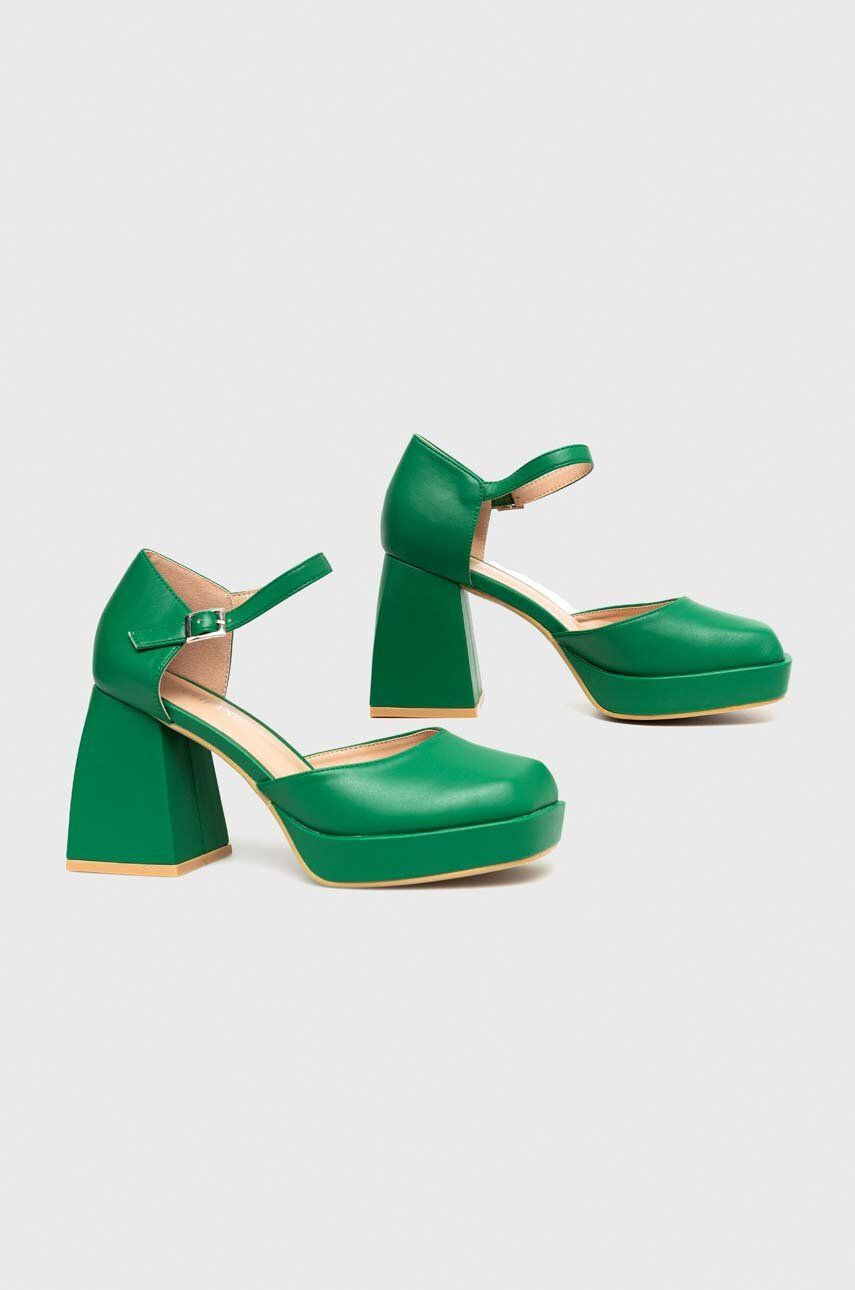 Answear Lab pumps culoarea verde - Pled.ro