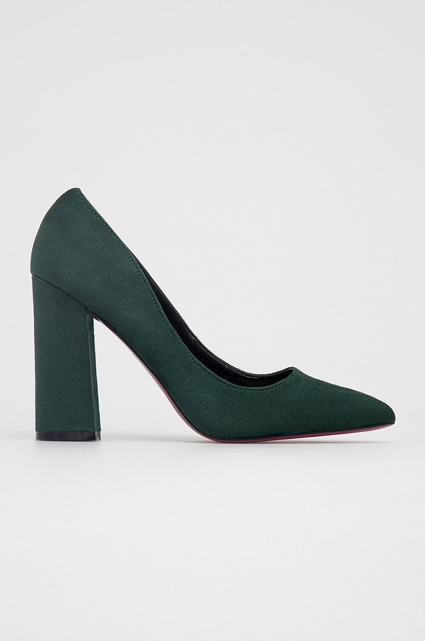 Answear Lab Pumps Colour Cherie culoarea verde cu toc drept - Pled.ro