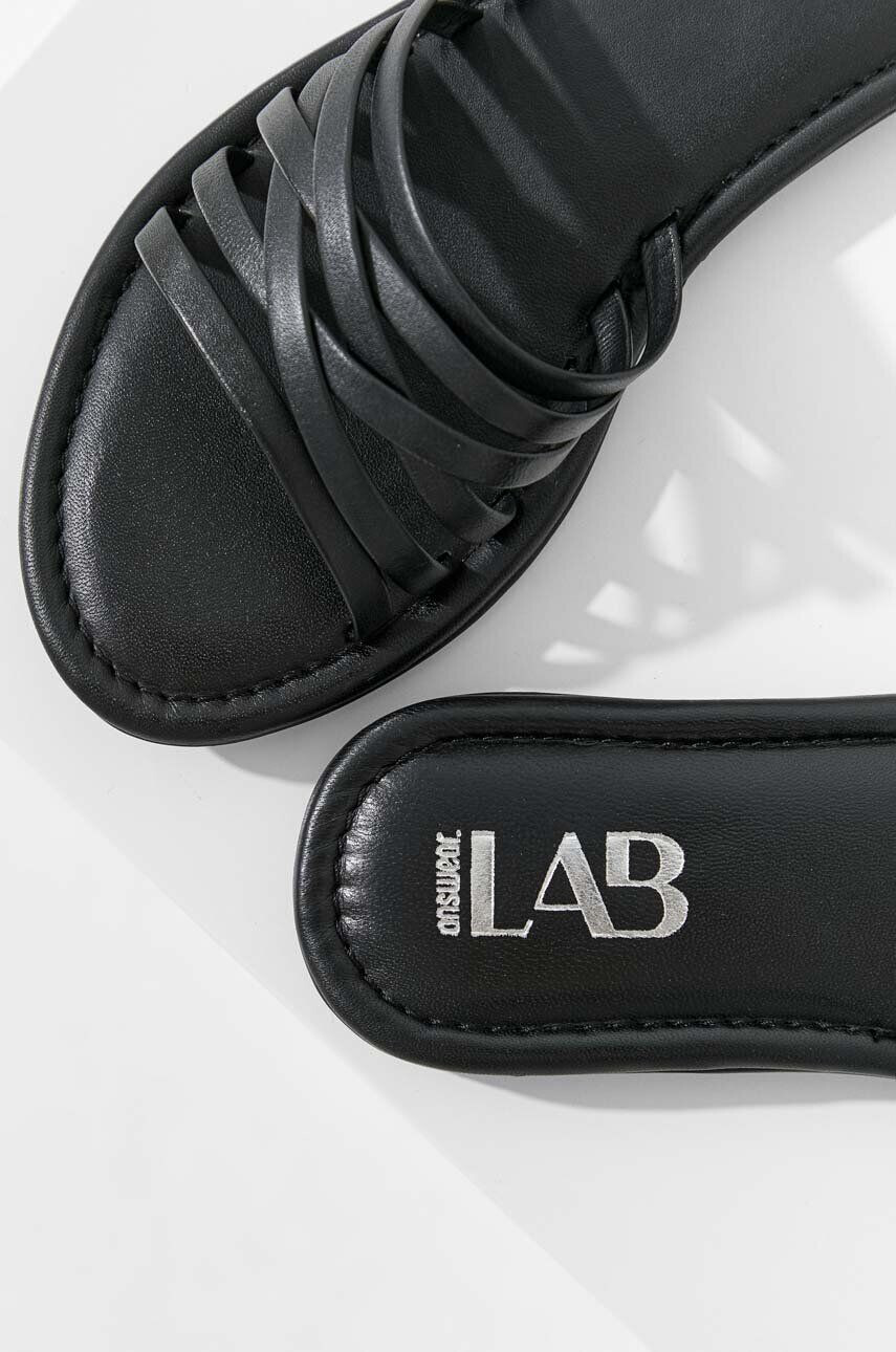 Answear Lab slapi de piele femei culoarea negru - Pled.ro