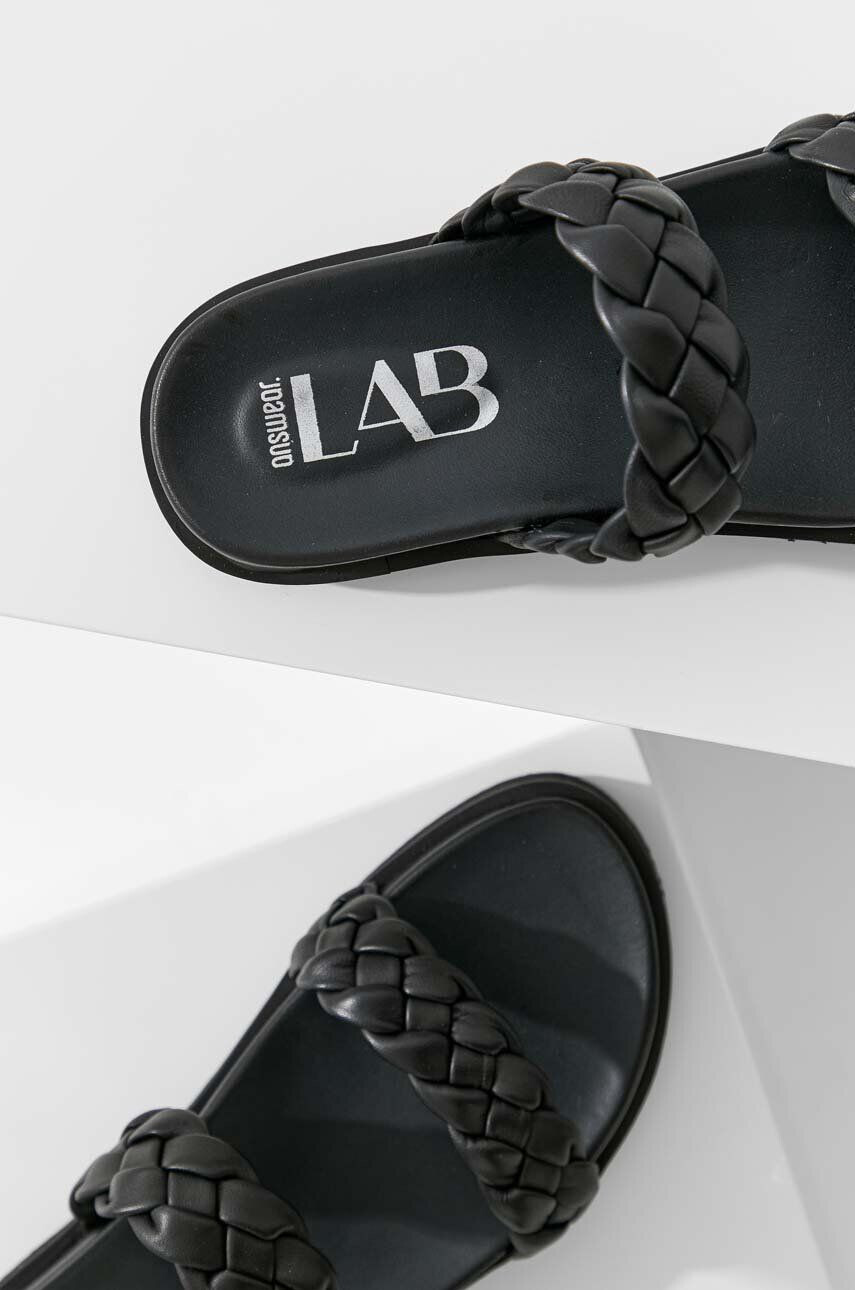 Answear Lab slapi de piele femei culoarea negru - Pled.ro