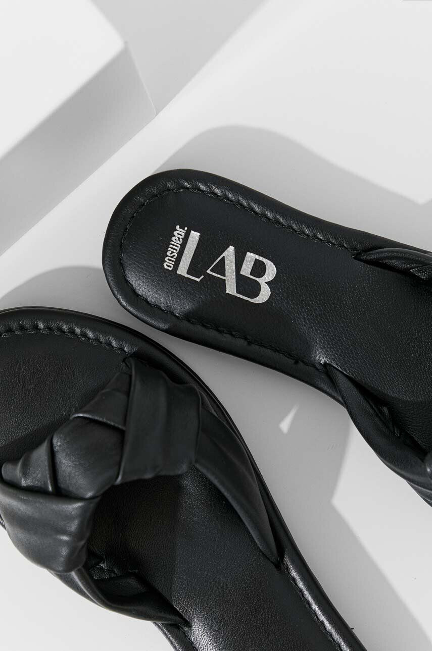 Answear Lab slapi de piele femei culoarea negru - Pled.ro