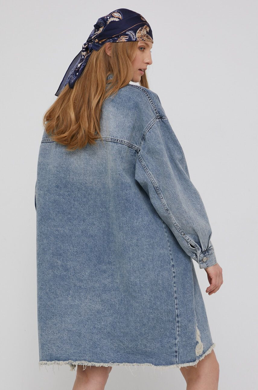 Answear Lab X limited festival collection BE BRAVE geaca jeans femei de tranzitie oversize - Pled.ro