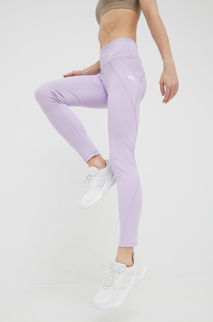 Arkk Copenhagen colanti femei culoarea violet neted - Pled.ro