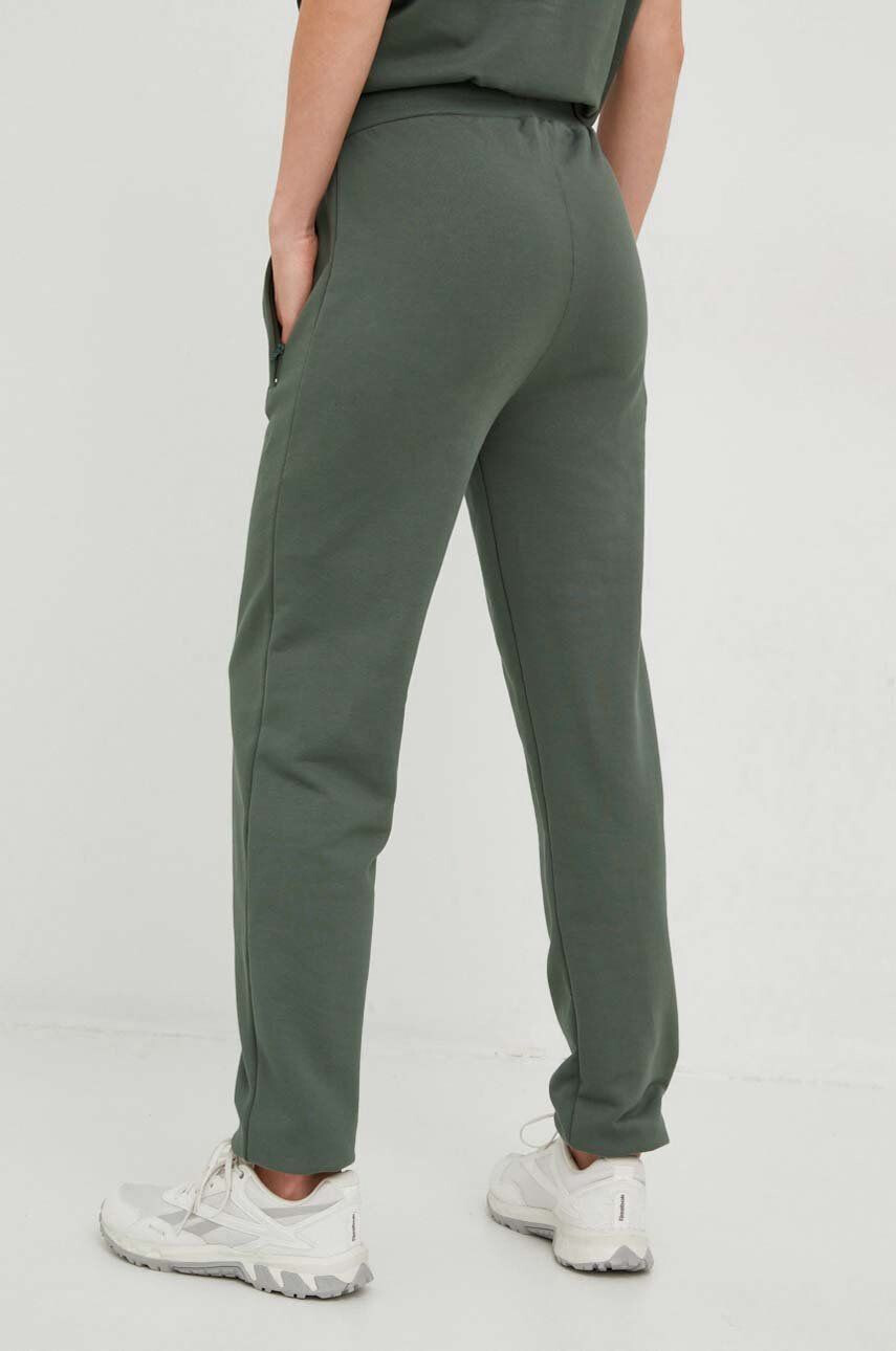 Arkk Copenhagen pantaloni de trening din bumbac unisex culoarea verde neted - Pled.ro