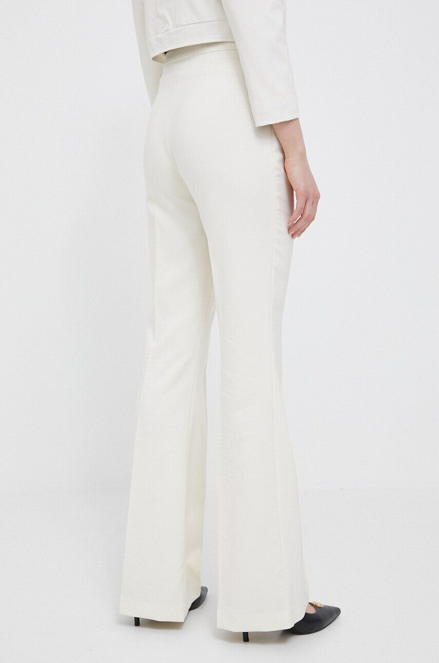 Artigli pantaloni femei culoarea bej evazati high waist - Pled.ro