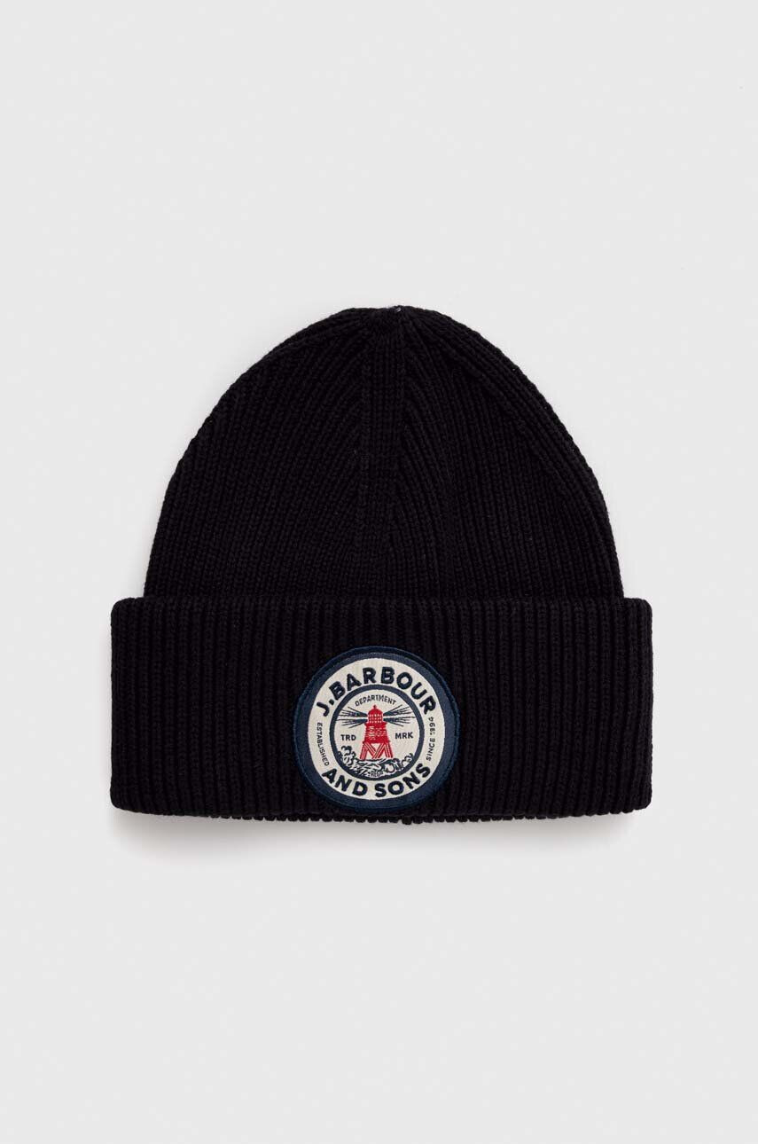 Barbour căciulă Dunford Beanie culoarea bleumarin MHA0821 - Pled.ro