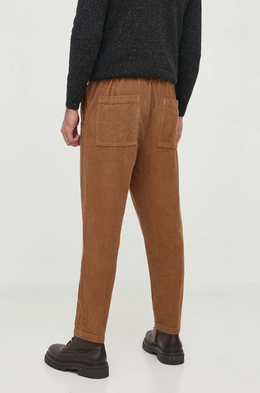 Barbour pantaloni de catifea cord culoarea maro drept - Pled.ro