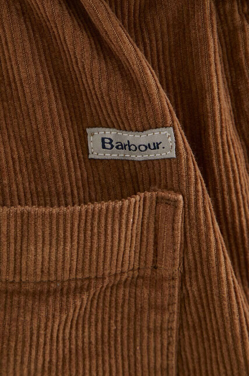 Barbour pantaloni de catifea cord culoarea maro drept - Pled.ro