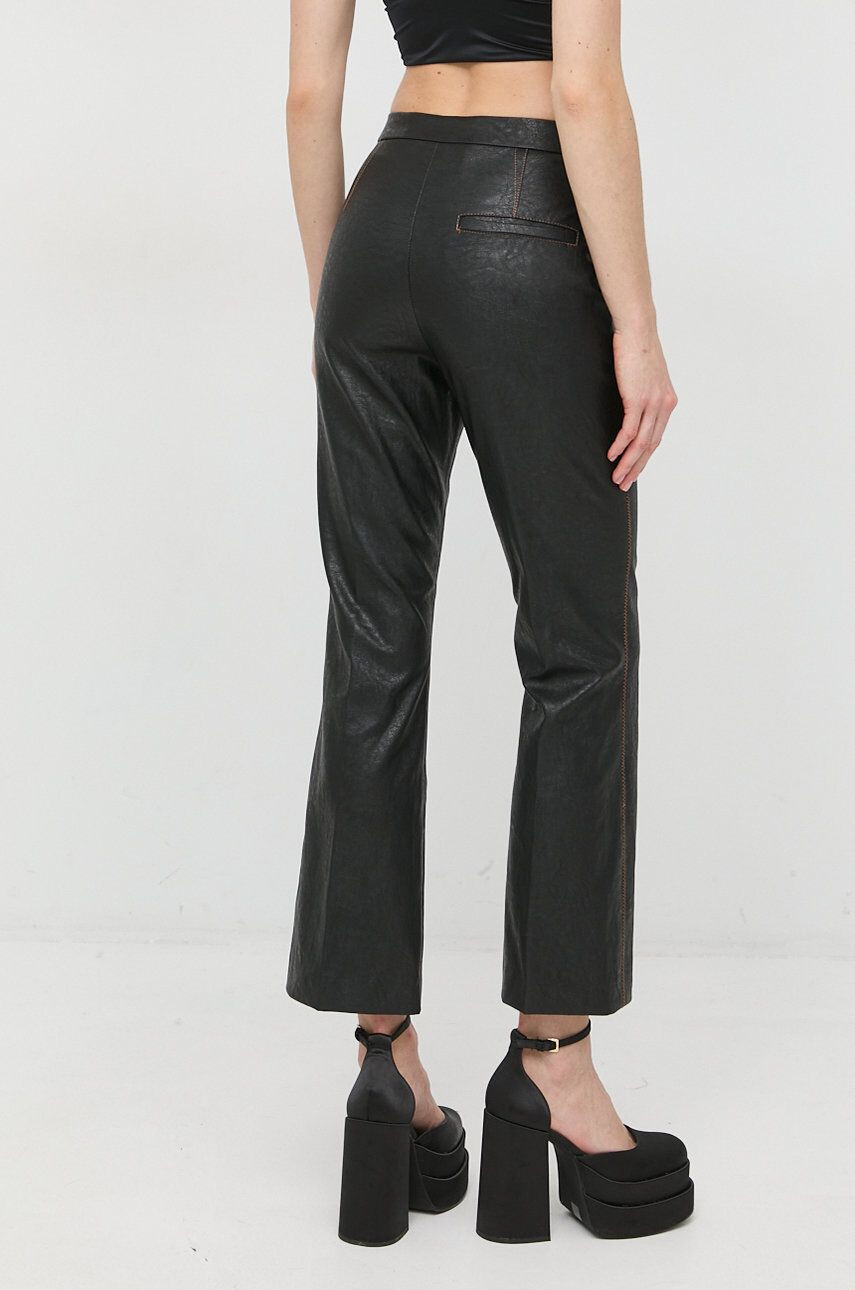 Beatrice B pantaloni femei culoarea negru evazati high waist - Pled.ro