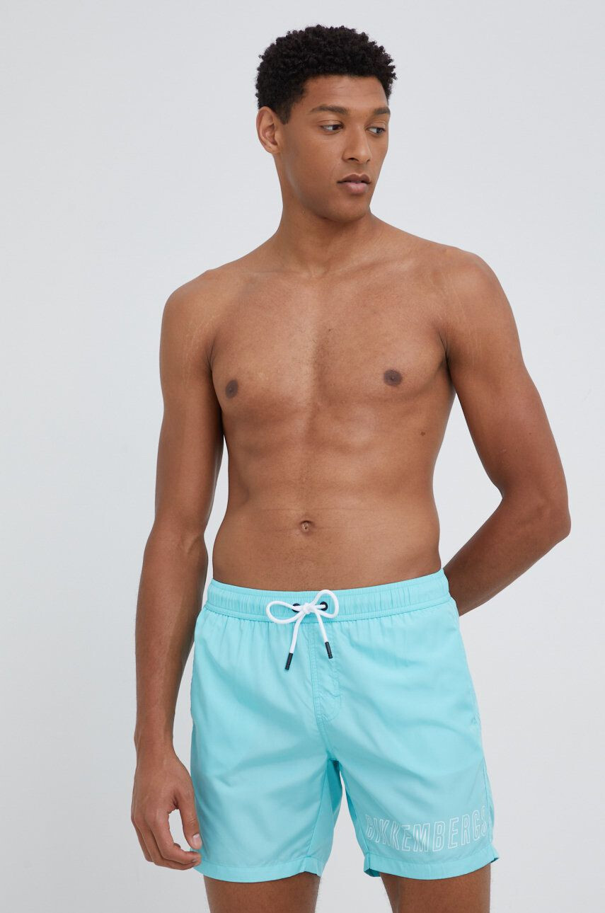 Bikkembergs pantaloni scurti de baie culoarea rosu - Pled.ro