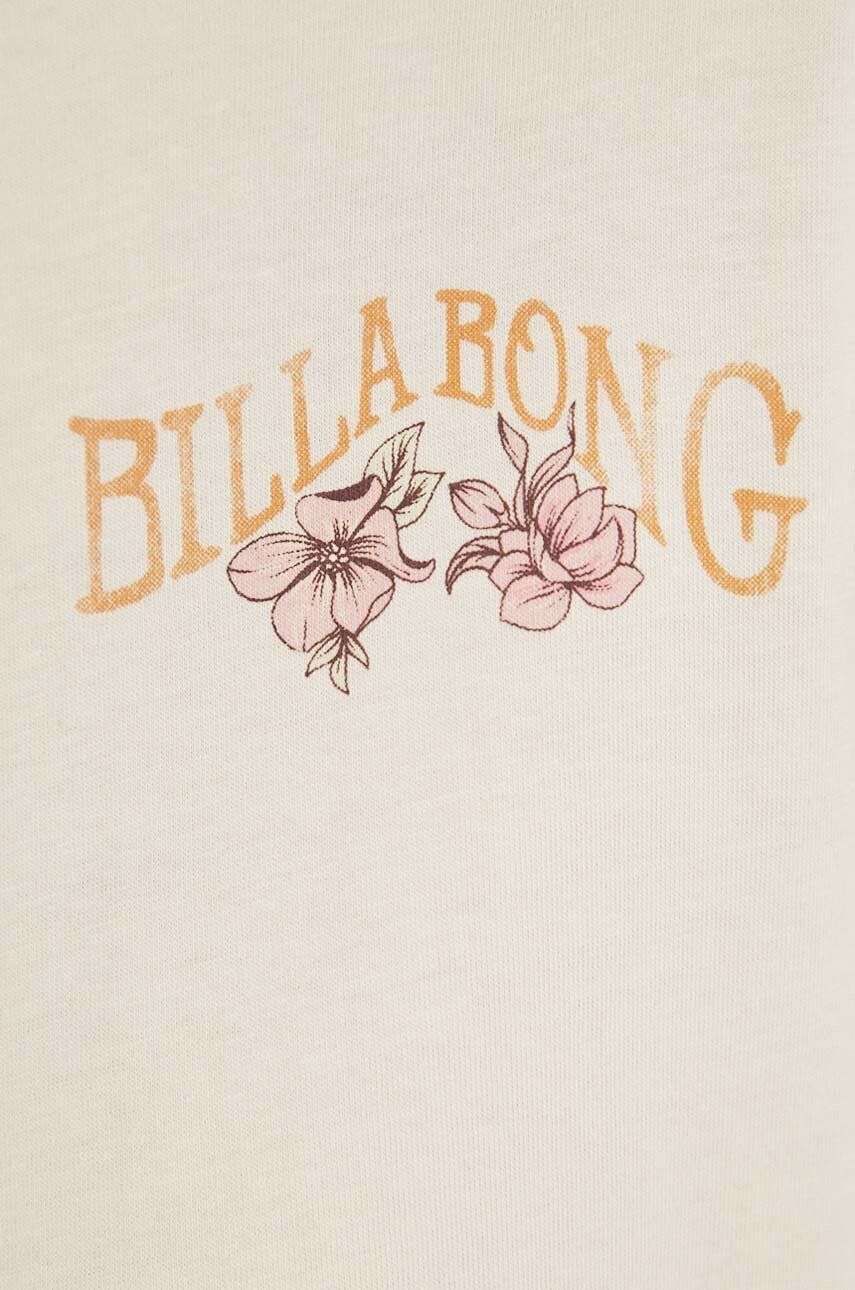 Billabong longsleeve din bumbac culoarea bej - Pled.ro