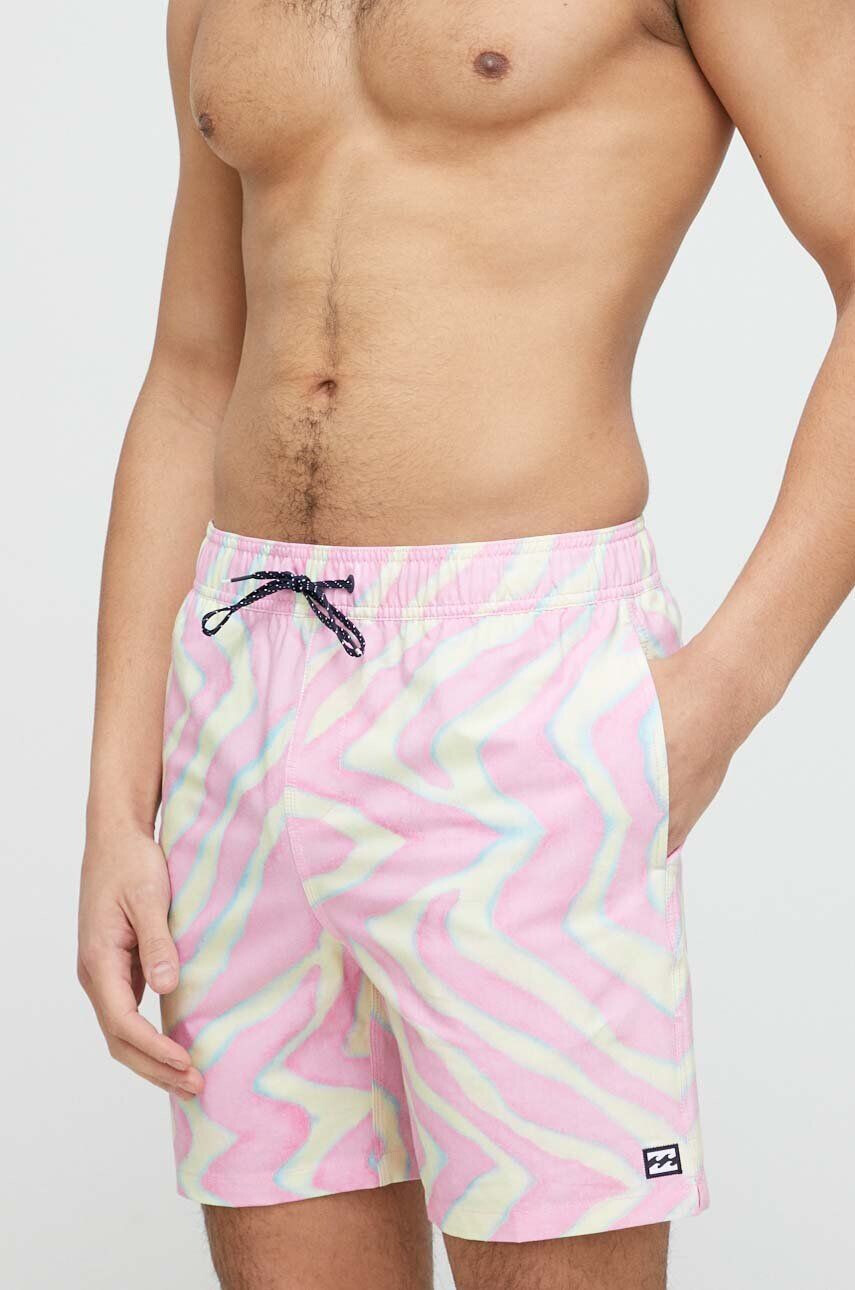 Billabong pantaloni scurti de baie culoarea roz - Pled.ro