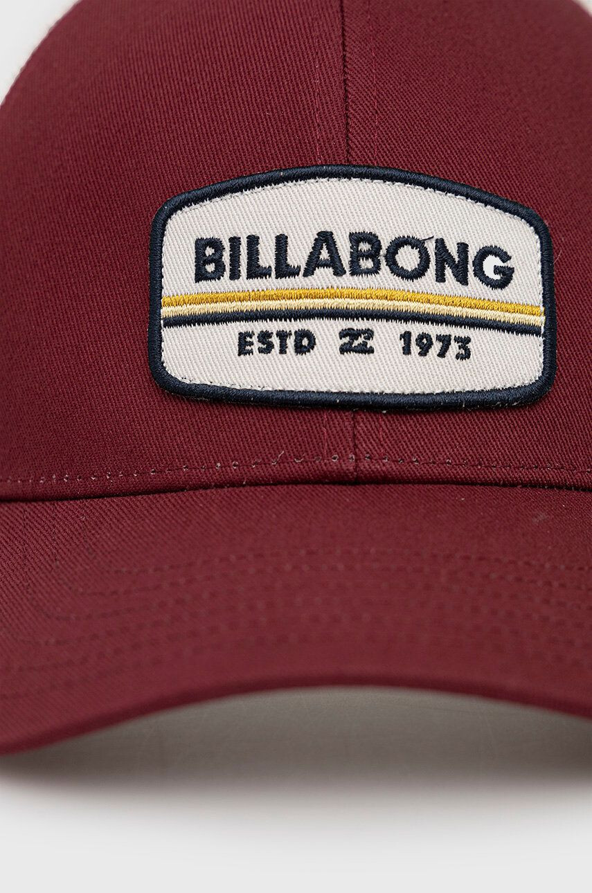 Billabong sapca culoarea bordo cu imprimeu - Pled.ro